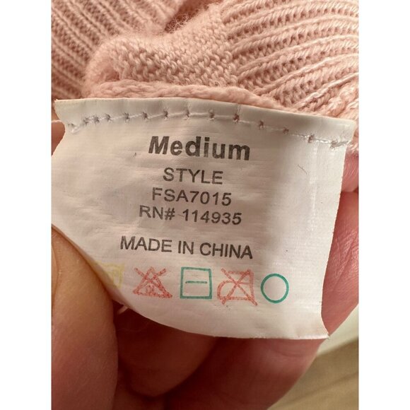 Alya Cold Shoulder Ruffle Soft Pink Sweater-Feels Like Cashmere - Size Medium - Picture 6 of 7